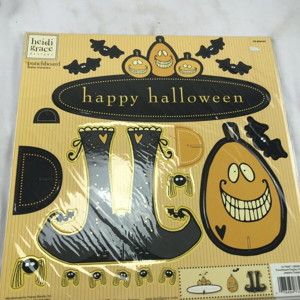 Halloween Pumpkin Punchboard Decor Craft Supply